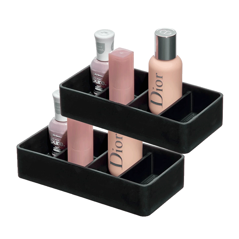 4 Slot Cosmetic Drawer Organizer (2 Pack)