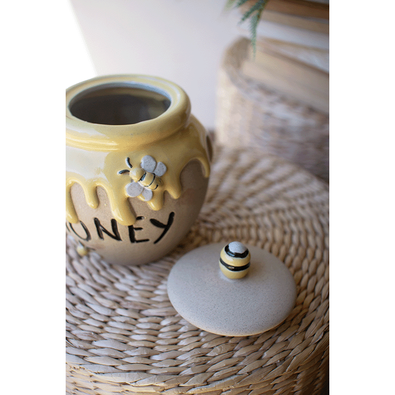 Decorative Ceramic Honey Jar