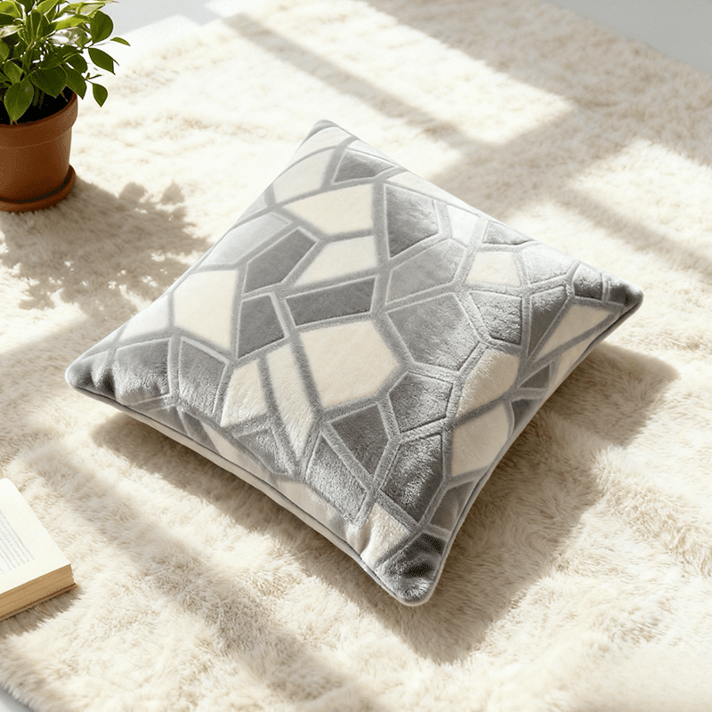 Jacquard Patterned Throw Pillow Cover (2 Pack)