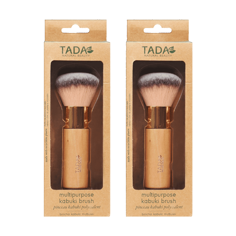 Natural Wood Multi-Purpose Kabuki Brush (2 Pack)