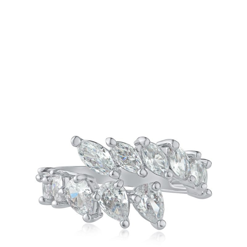 4Cttw Open Marquise/ Pear Ring (Size 6)