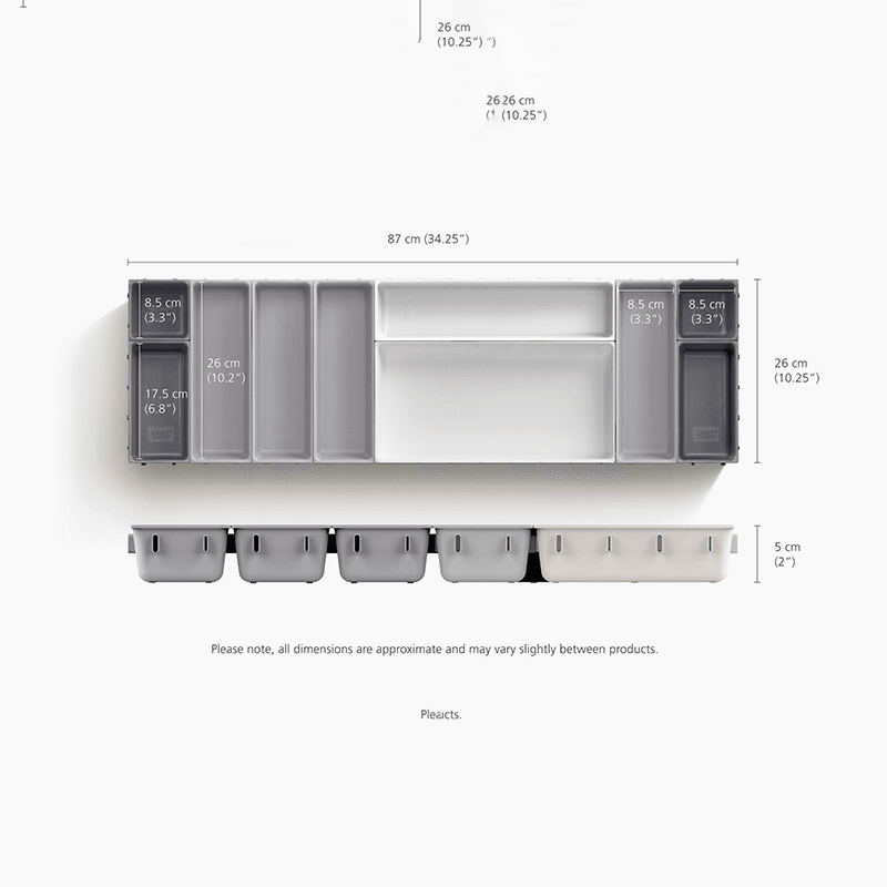 Blox 10 Piece Modular Drawer Organizer Set