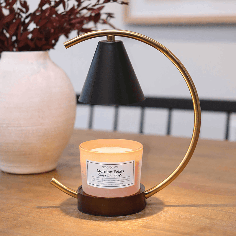 Half Moon Candle Warmer Lamp & Chai Tea Scented Candle