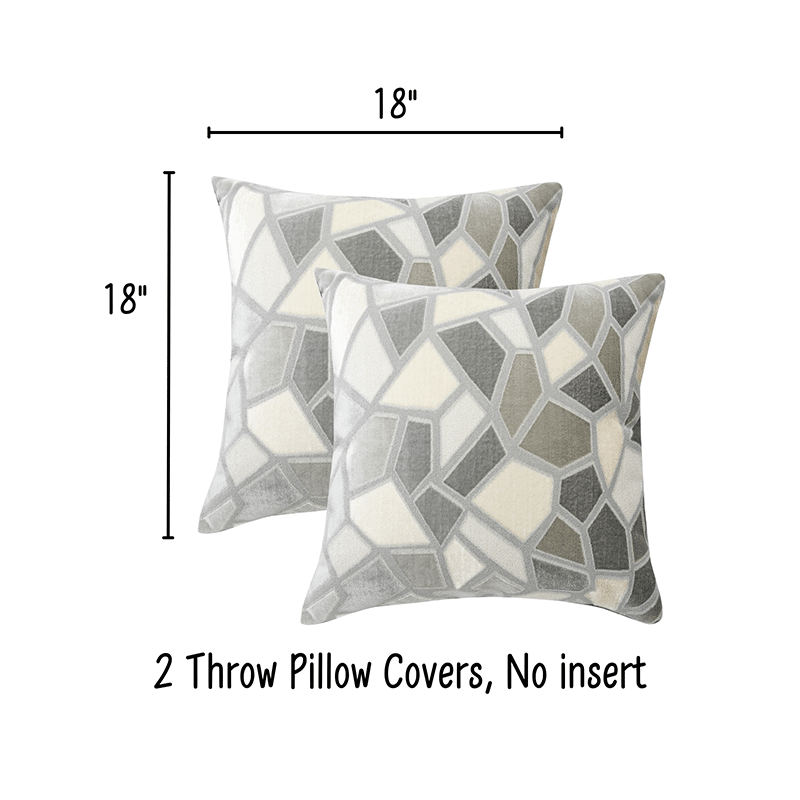 Jacquard Patterned Throw Pillow Cover (2 Pack)
