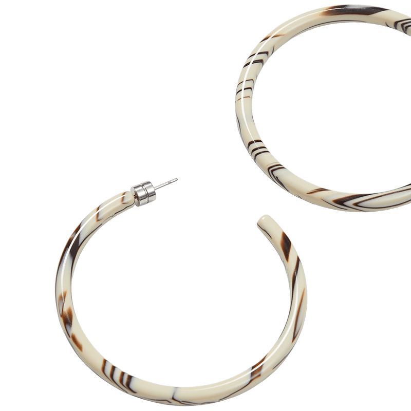 Large Hoops in Ganache