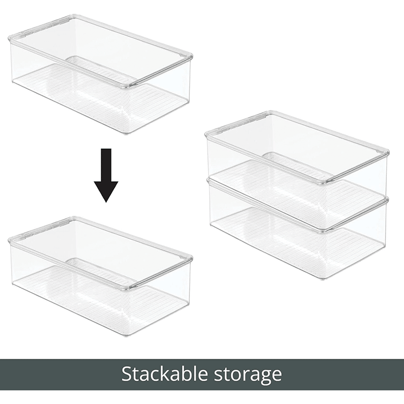 Stackable Clear Shoe Boxes (4 Pack)