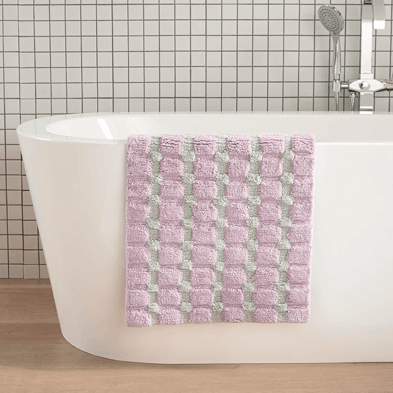 Martex Sculpted Bath Rug- Lilac/Grey