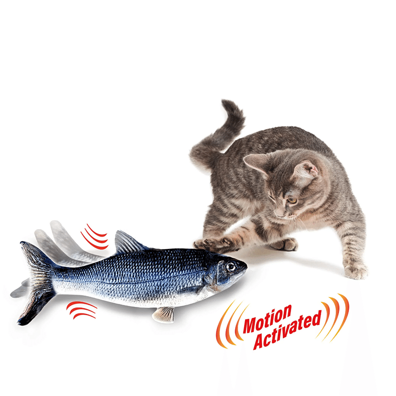 Interactive Fish Cat Toy with Catnip & Fishing Pole (2 Pack)