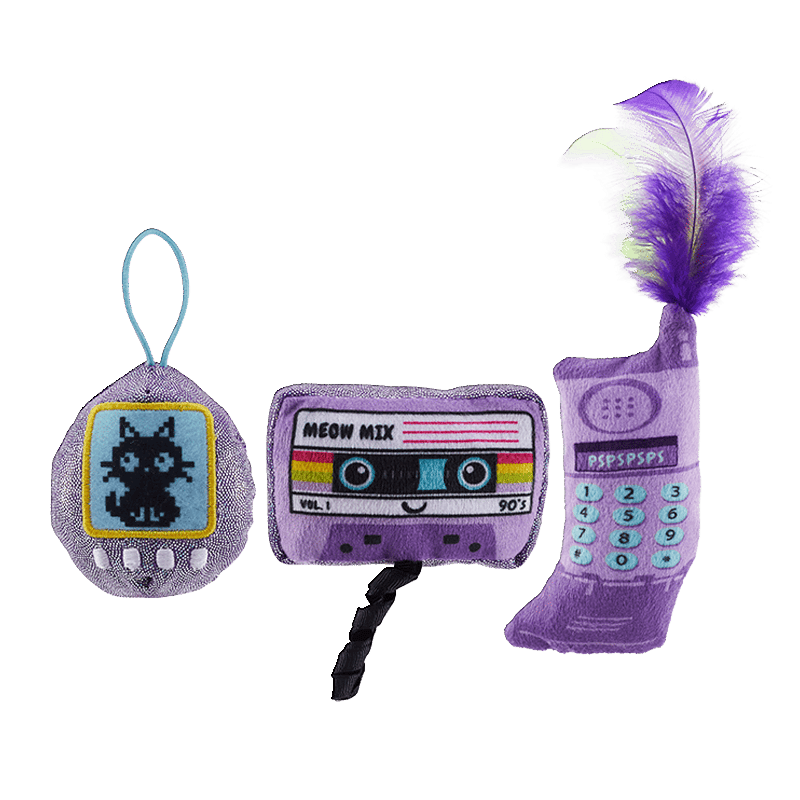 So Meowsome 90s Cat Toys, 3 pack
