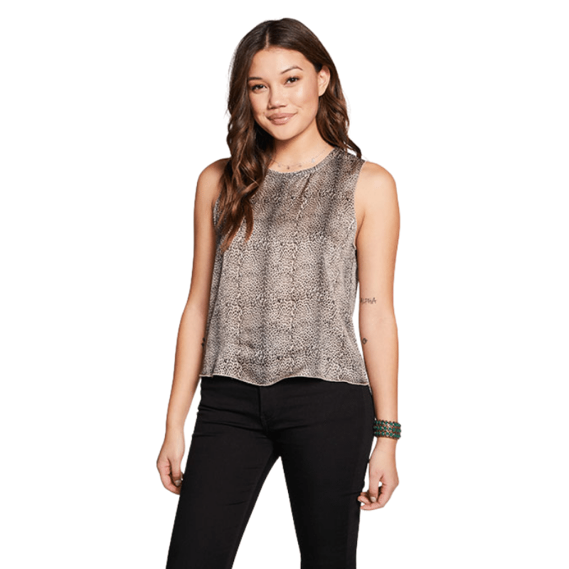 Stretch Silky Cropped Muscle Tank