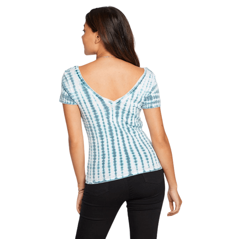 Rib Short Sleeve V Neck Tee