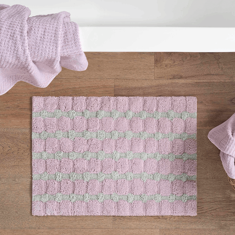 Martex Sculpted Bath Rug- Lilac/Grey