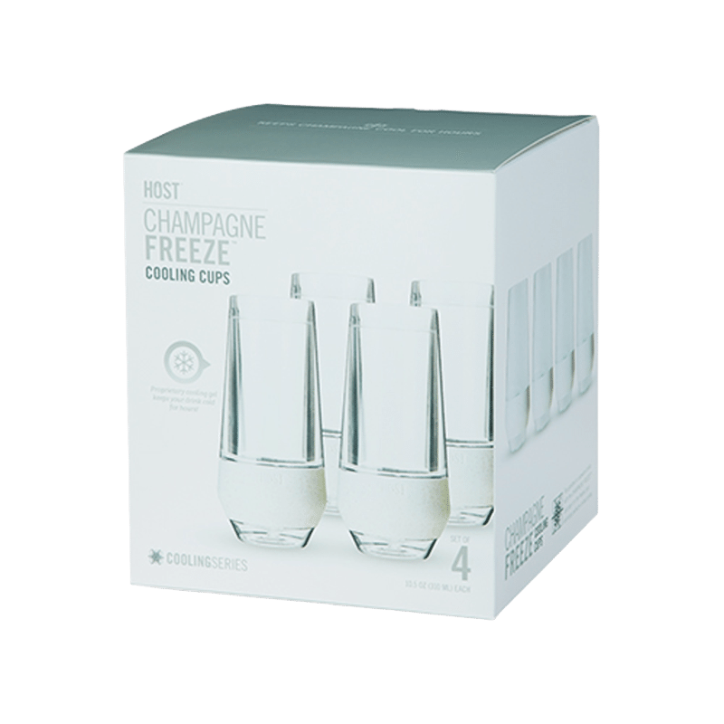 FREEZE Glitter Cooling Champagne Flute (Set of 4)