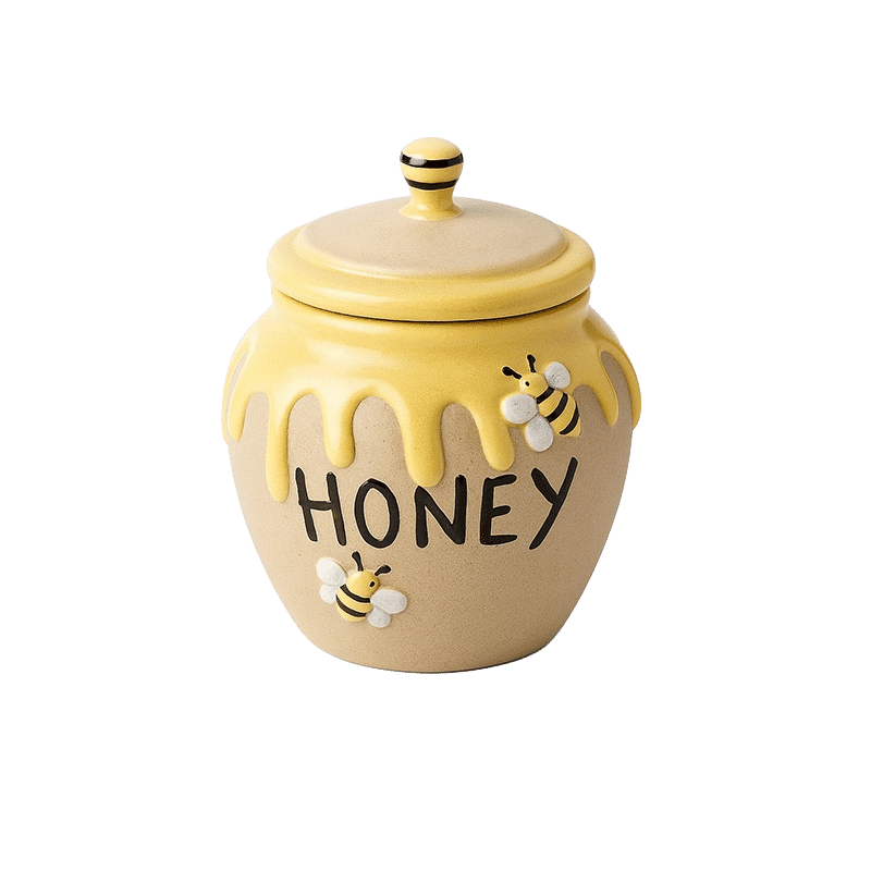Decorative Ceramic Honey Jar