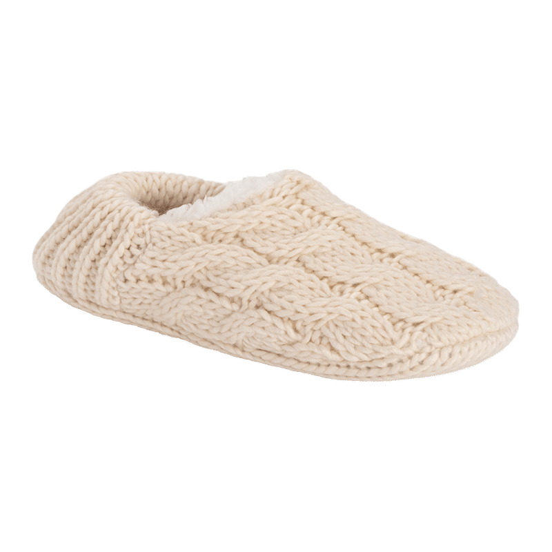 Women's Chunky Ballerina Slipper With Ribbed Heel