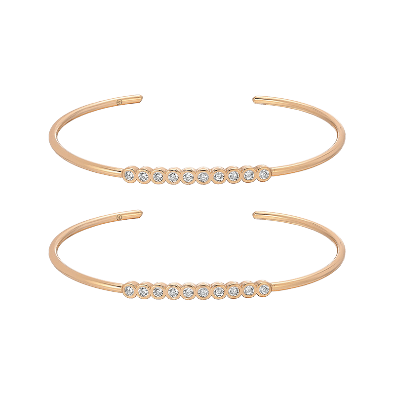 Double Take Crystal Cuff Set