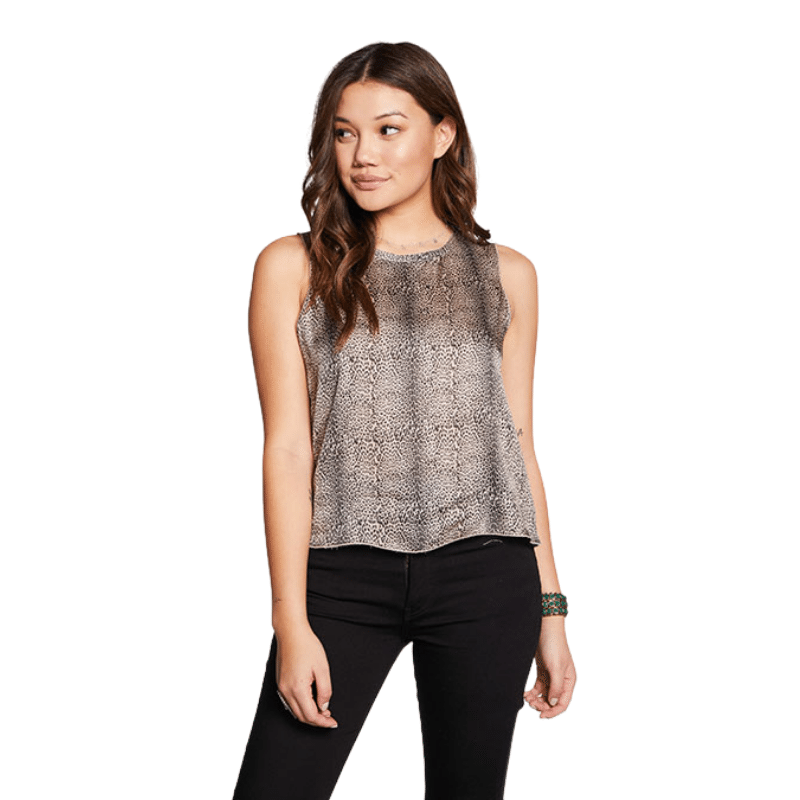 Stretch Silky Cropped Muscle Tank