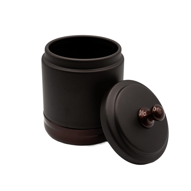 Round Metal Bathroom Canister