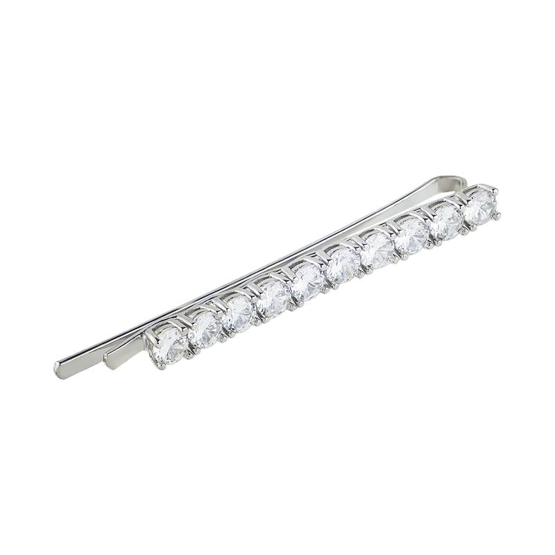 2Cttw Cz Single Med Skinny Barrette