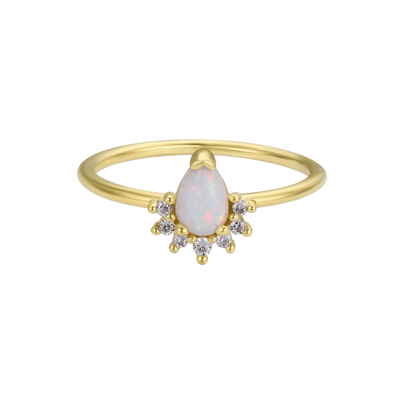 Opal Burst Ring