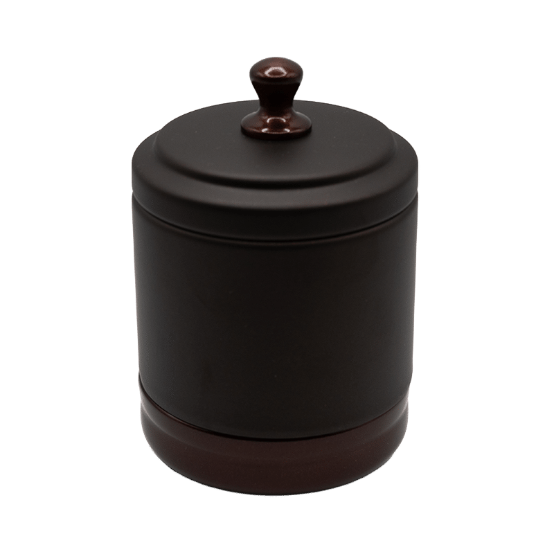 Round Metal Bathroom Canister