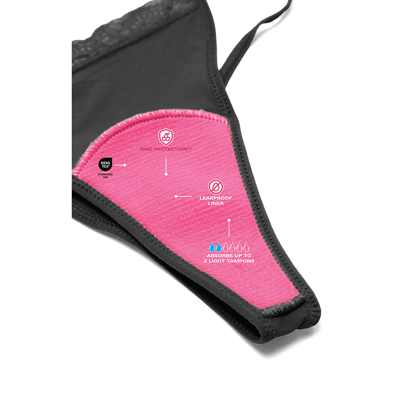 Ultra Smooth Lace Leakproof String Thong Liner