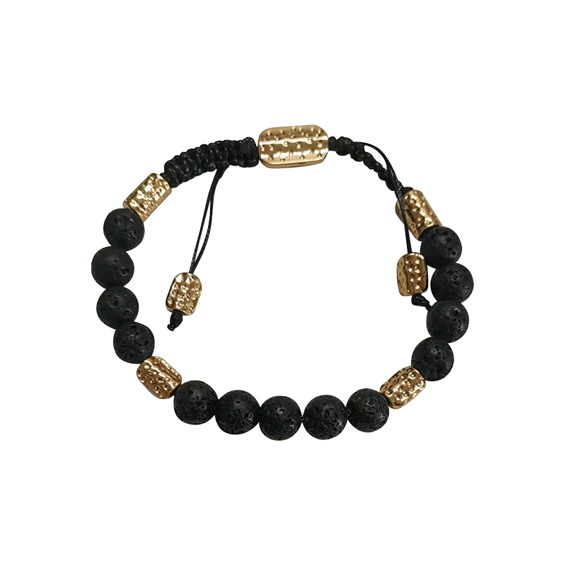 Men'S Beaded Macrame Closure Bracelet