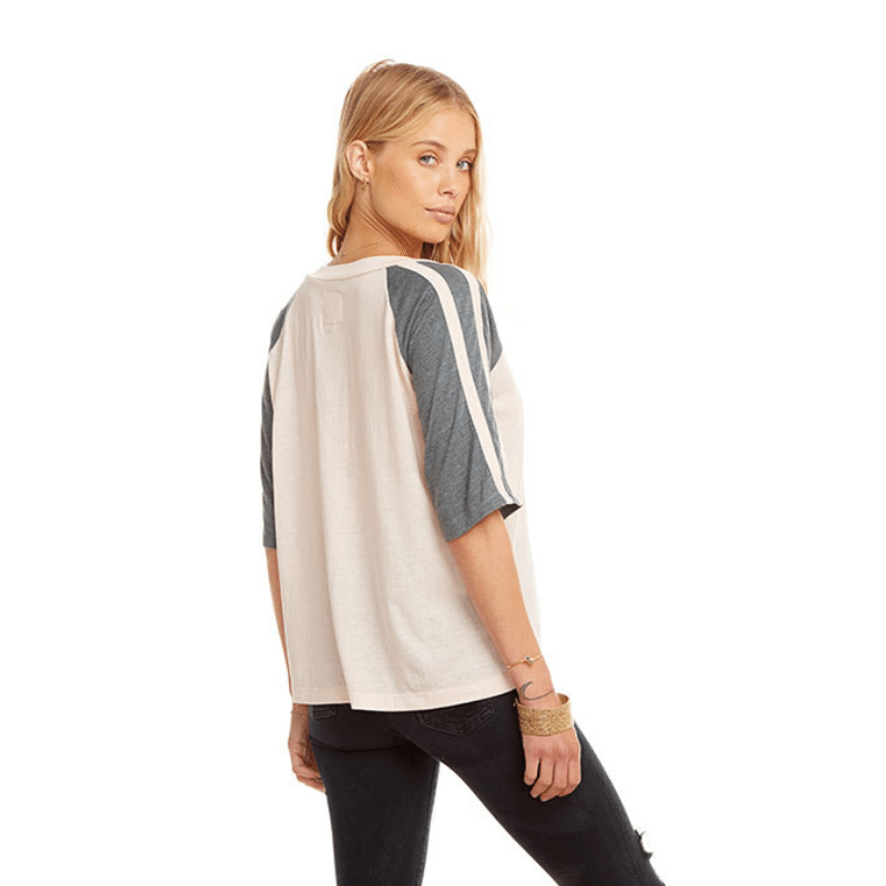 Jersey 3/4 Sleeve V Neck Tee