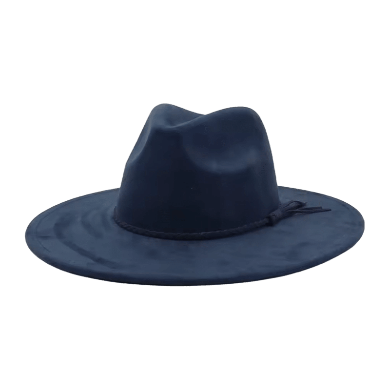 Suede Effect Fedora (Navy)