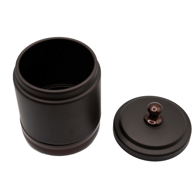 Round Metal Bathroom Canister