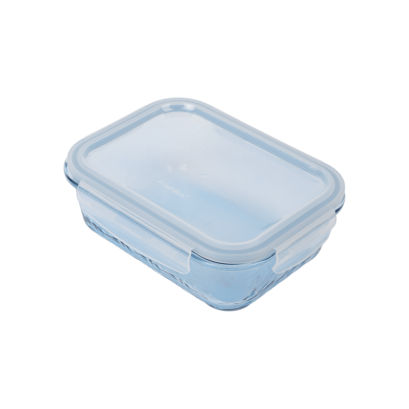 Textured Glass Containers w/ Lids 