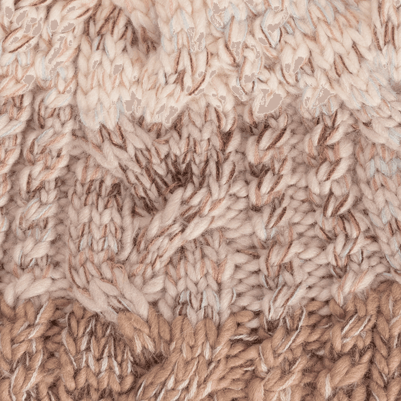 Women's Color block Stripe Cable Beanie