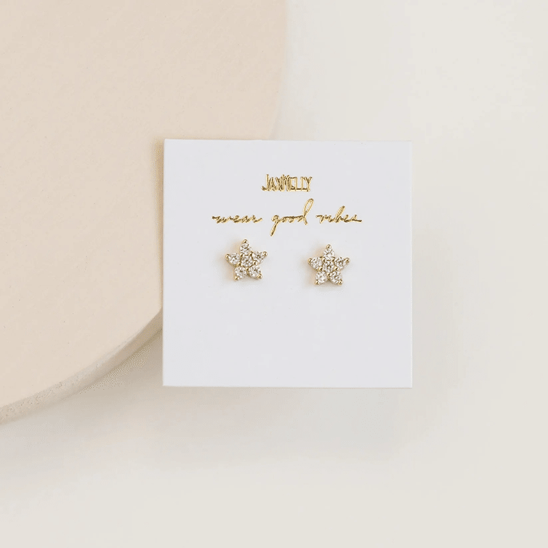Pave Stud - Flower