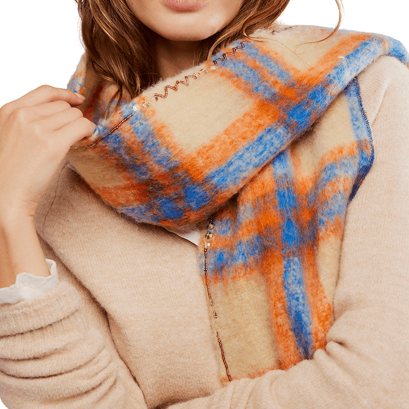 Highland Plaid Skinny Scarf