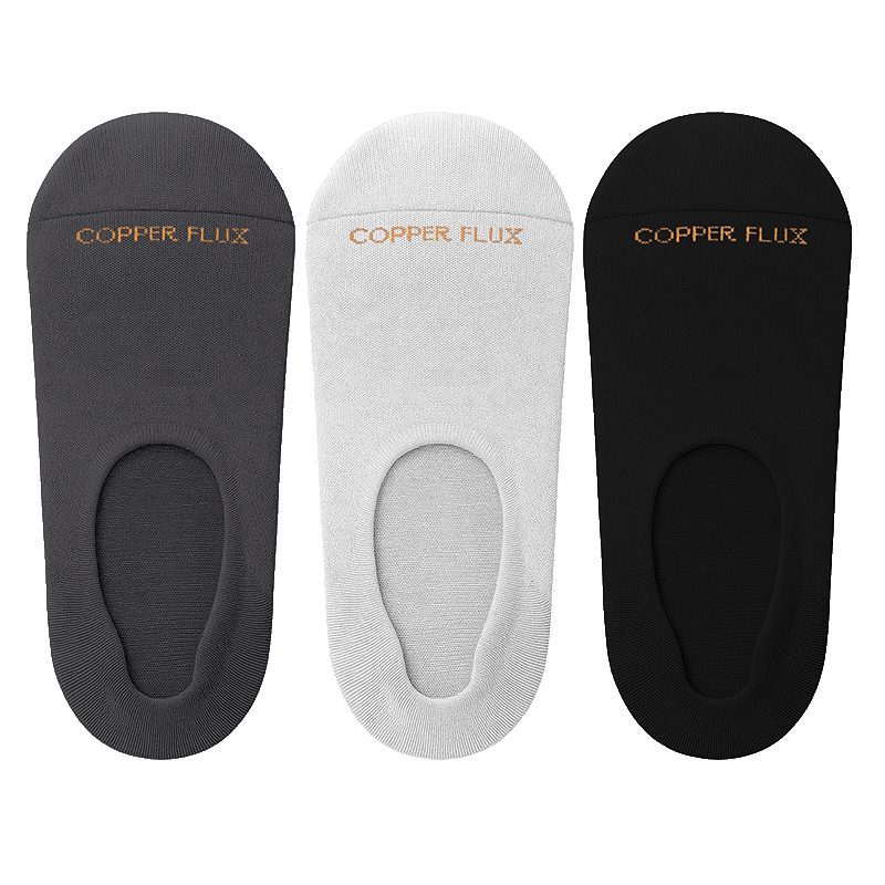 Copper Flux No Show Socks (3 Pack) 
