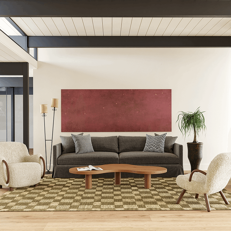 Quince Checkered Wool Area Rug