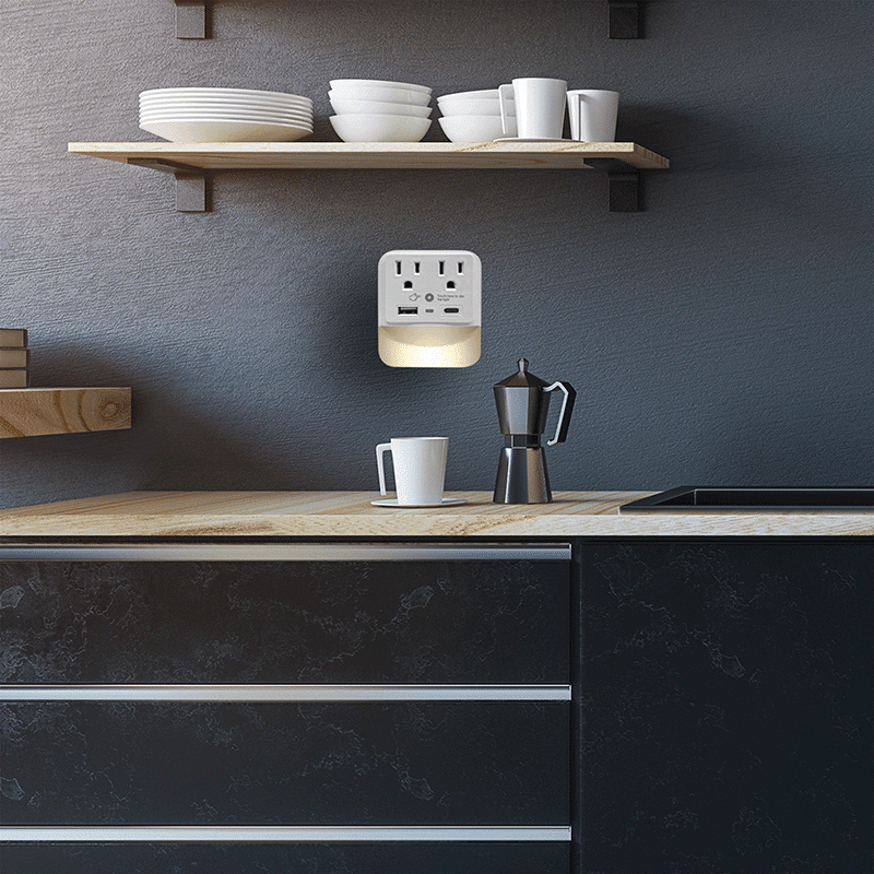 Multiport Charging Station with LED Light