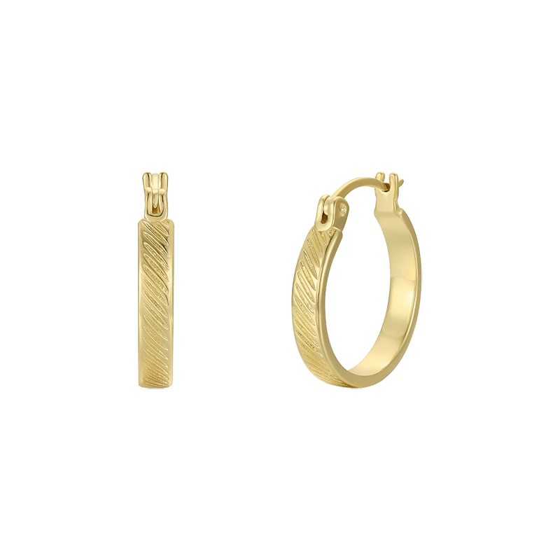 Gold Hoop - Textured