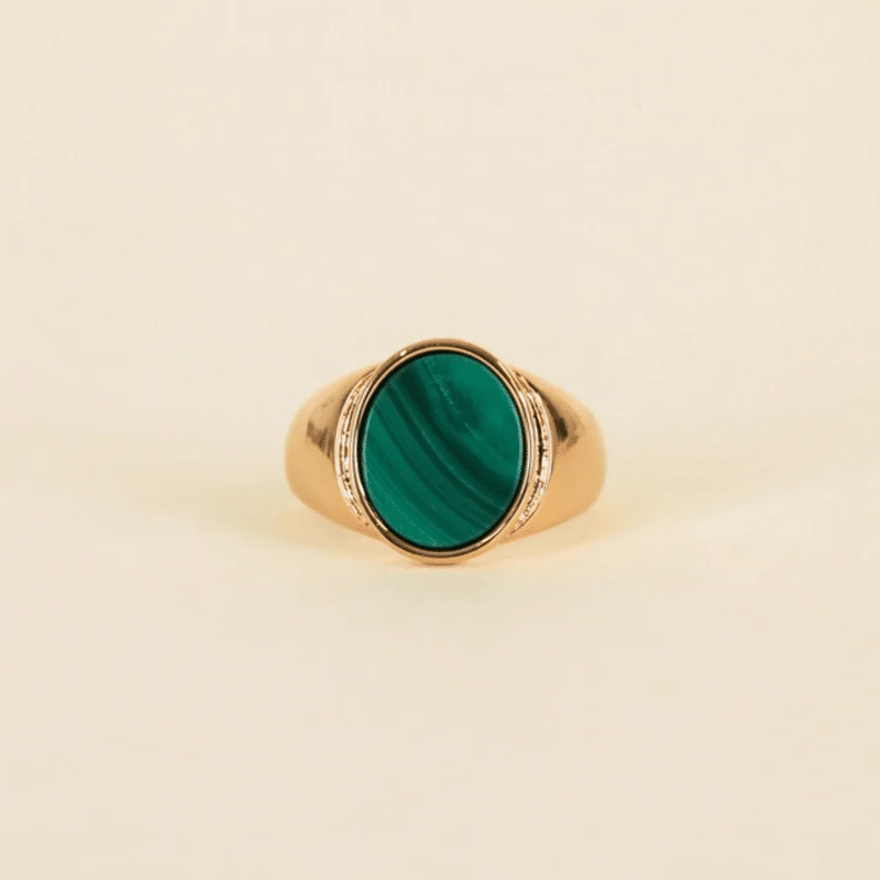 Malachite Signet Ring
