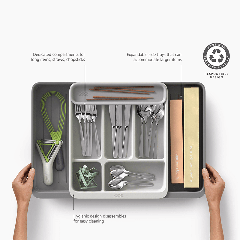 DrawerStore Expanding Cutlery, Utensil, & Gadget Organizer