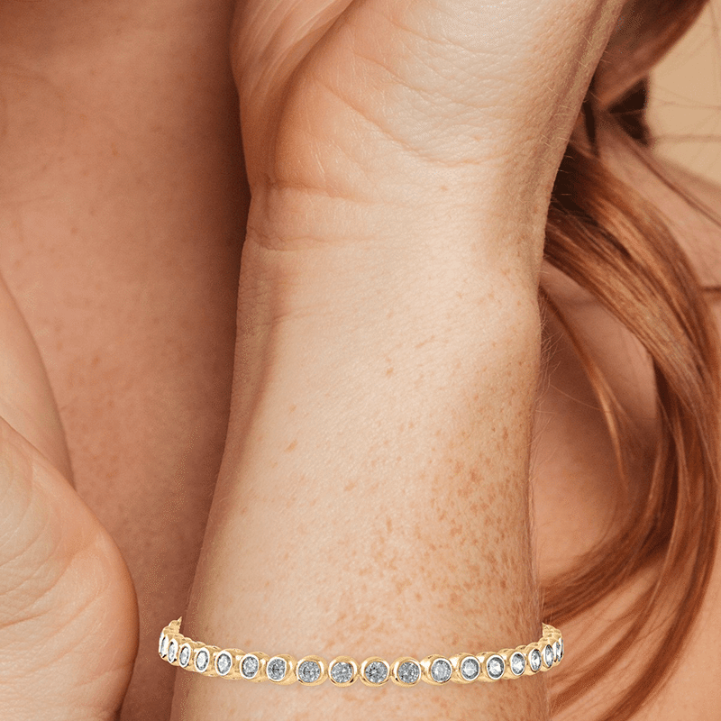 8Cttw Round Cz Bezel Tennis Bracelet