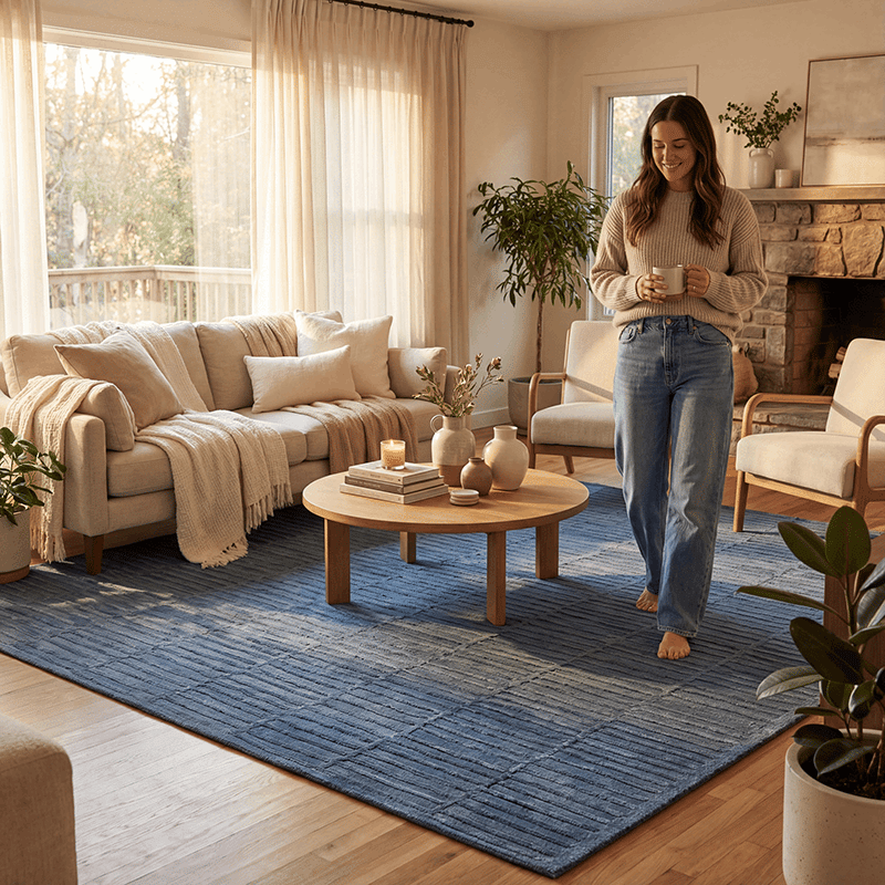 Kailani Geometric Machine Washable Recycled Area Rug