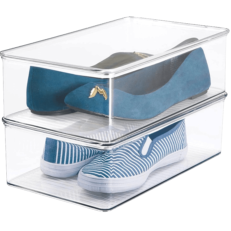 Stackable Clear Shoe Boxes (4 Pack)