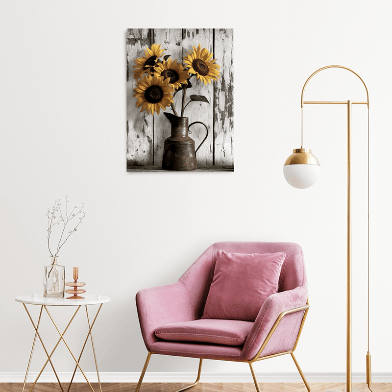 Farmhouse Sunflower Ready to Hang Canvas
