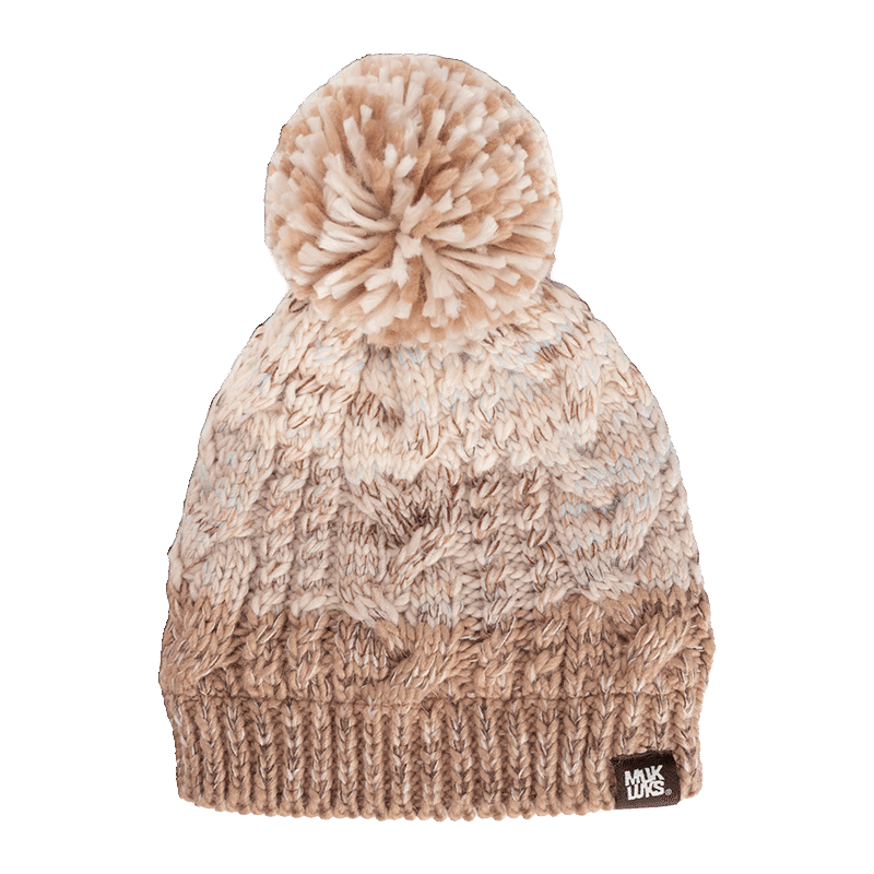 Women's Color block Stripe Cable Beanie