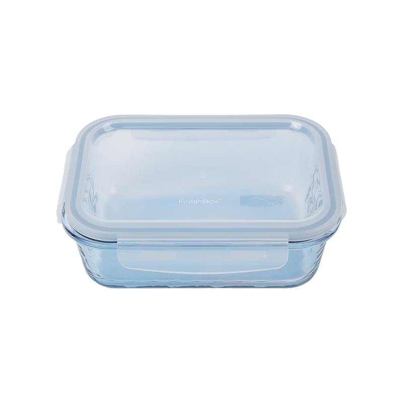 Textured Glass Containers w/ Lids 