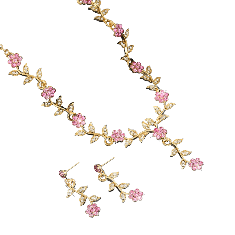 Floral Necklace & Earrings Set