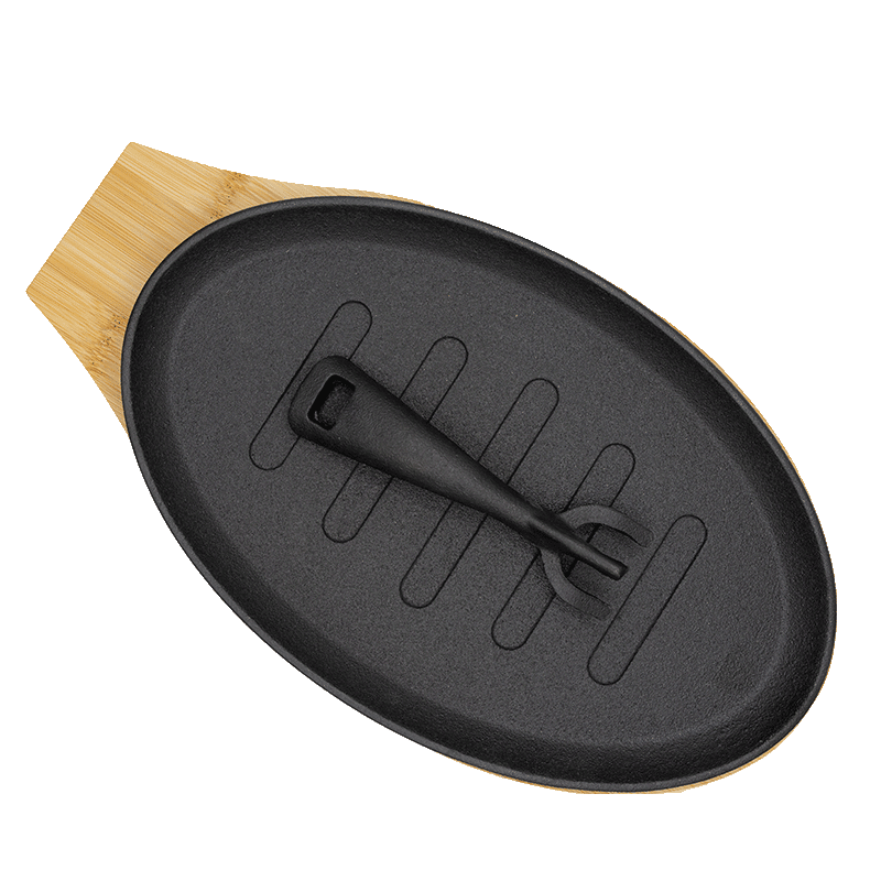 Cast Iron Simmer Plate with Wood Base