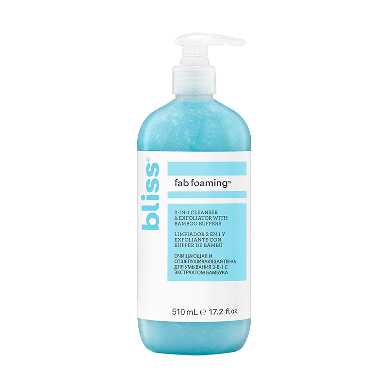 Fab Foaming PRO 2-in-1 Cleanser & Exfoliator with Bamboo Buffers