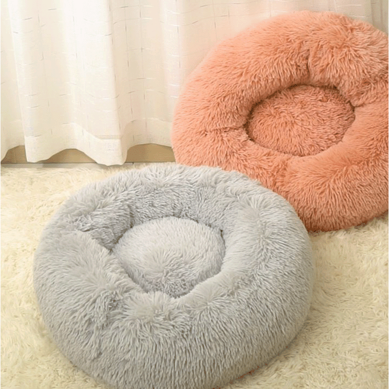 24" Donut-Style Plush Pet Bed